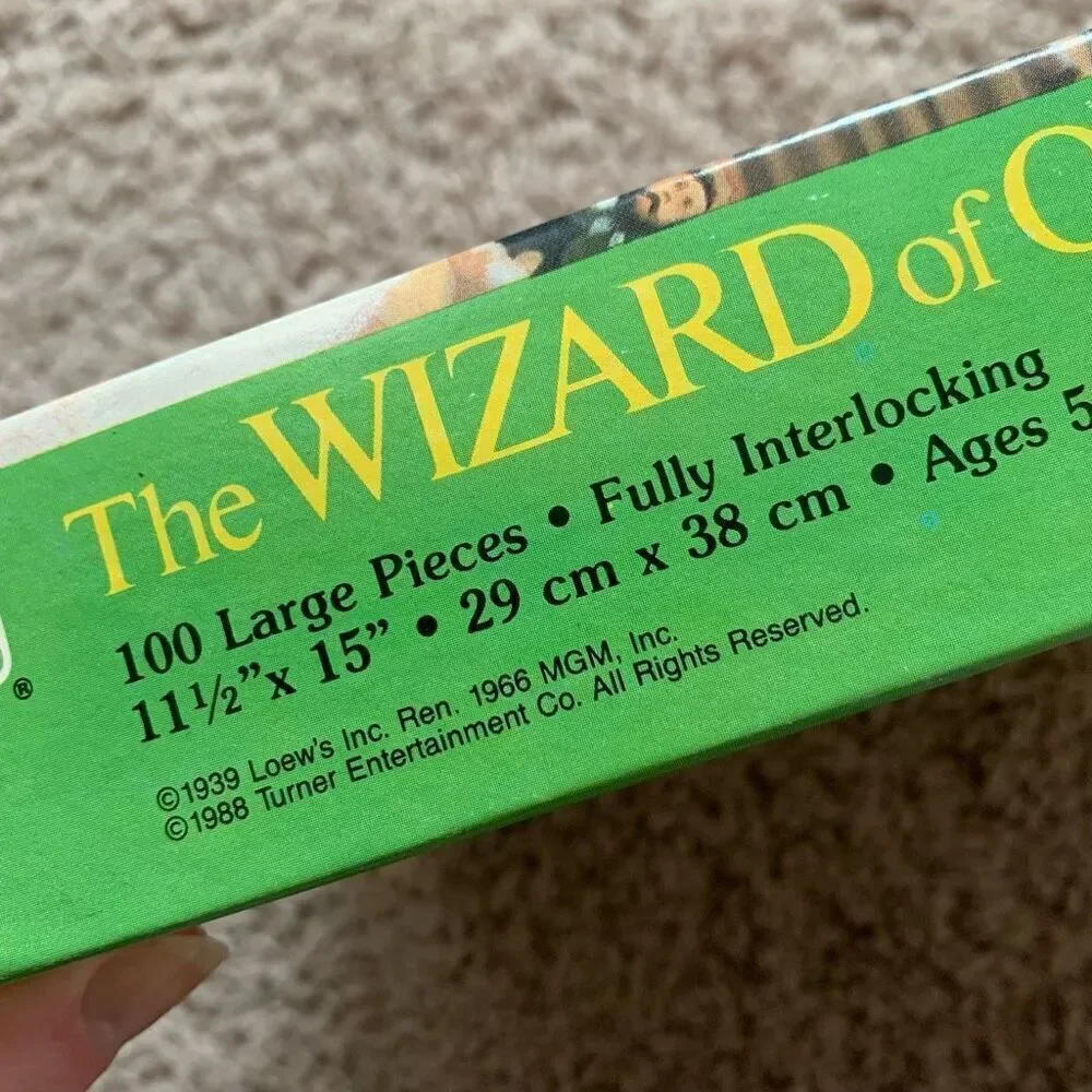 Vintage 1980s Wizard of Oz Puzzle New Golden 1988 100 Pieces